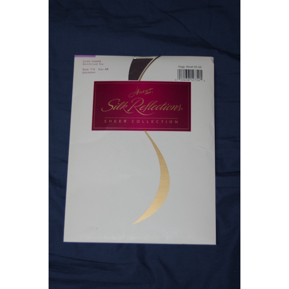Vintage NOS‎ Hanes Silk Reflections Pantyhose Quicksilver AB USA 90s